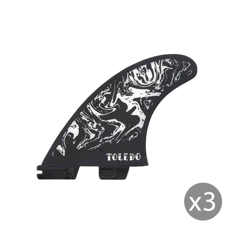 Dérives FCS II Felipe Toledo PC Medium Black/white Set De 3 THRUSTER – Image 2